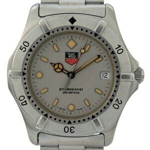 Tag Heuer 37mm Men's Professional 2000 Series Grey Dial SS Watch! Ref: WE1111-R!